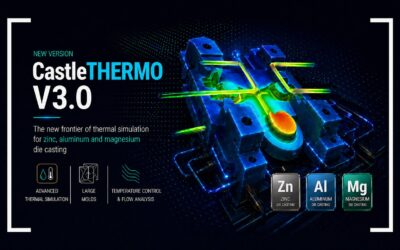 CastleTHERMO V3.0: la nuova frontiera della simulazione termica per la pressofusione di alluminio, zinco e magnesio